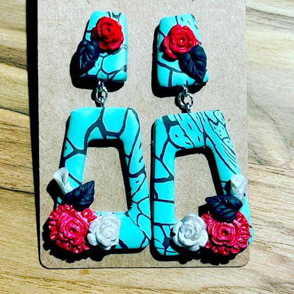 Handcrafted polymer clay earrings - Picture 1 of 1